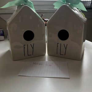Rae Dunn FLY birdhouses